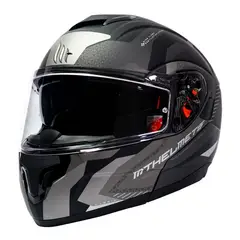 MT - Casco FU401 Atom SV Hibrido E2 Gris Mate + Fogoff mt-v-16
