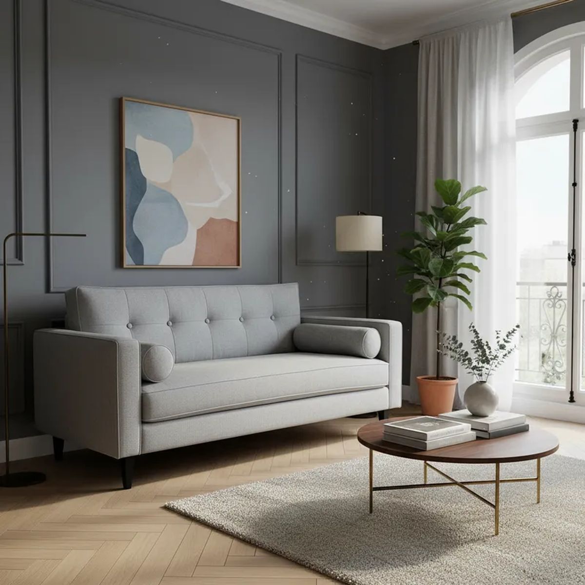 FLOBAL - Sofá 3 Cuerpos Retro