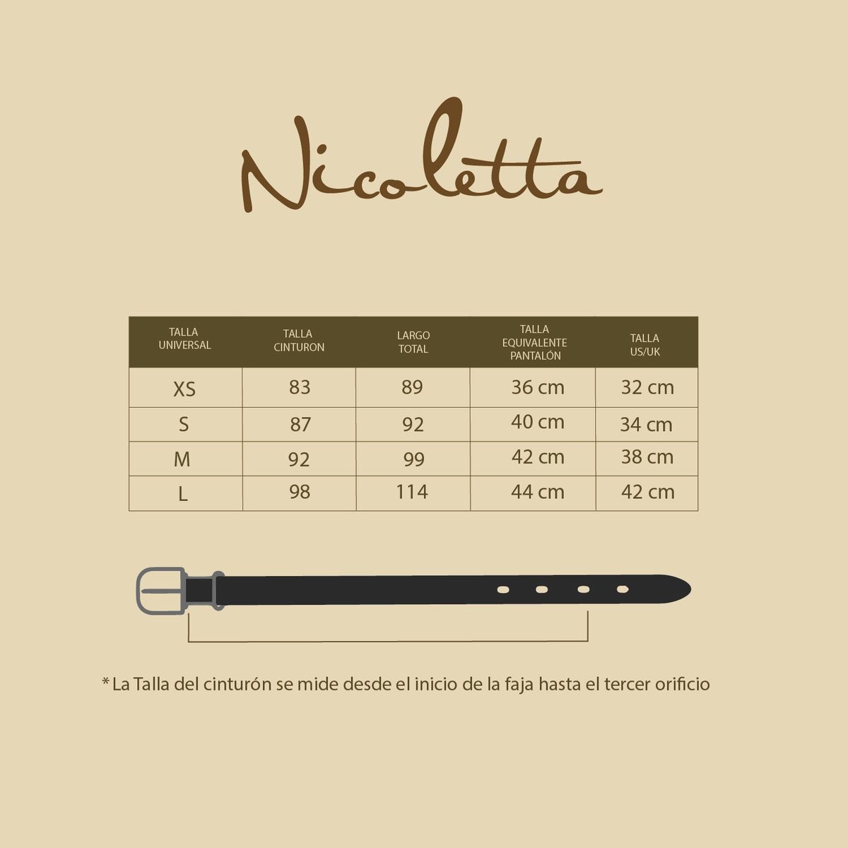 NICOLETTA - Cinturón Cuero Genuino Santolina Plateado