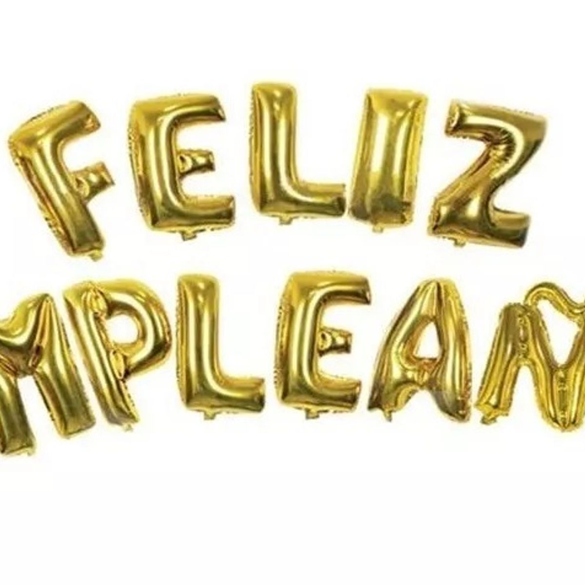 GENERICO - Globos Metalizados Letras Feliz Cumpleaños