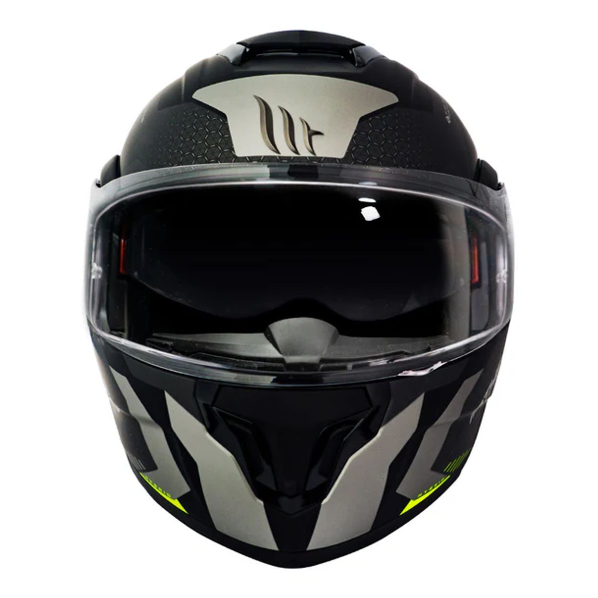 MT - Casco MT FU401 Atom SV Hibrido F2 Amarillo Fluor + Fogoff mt-v-16