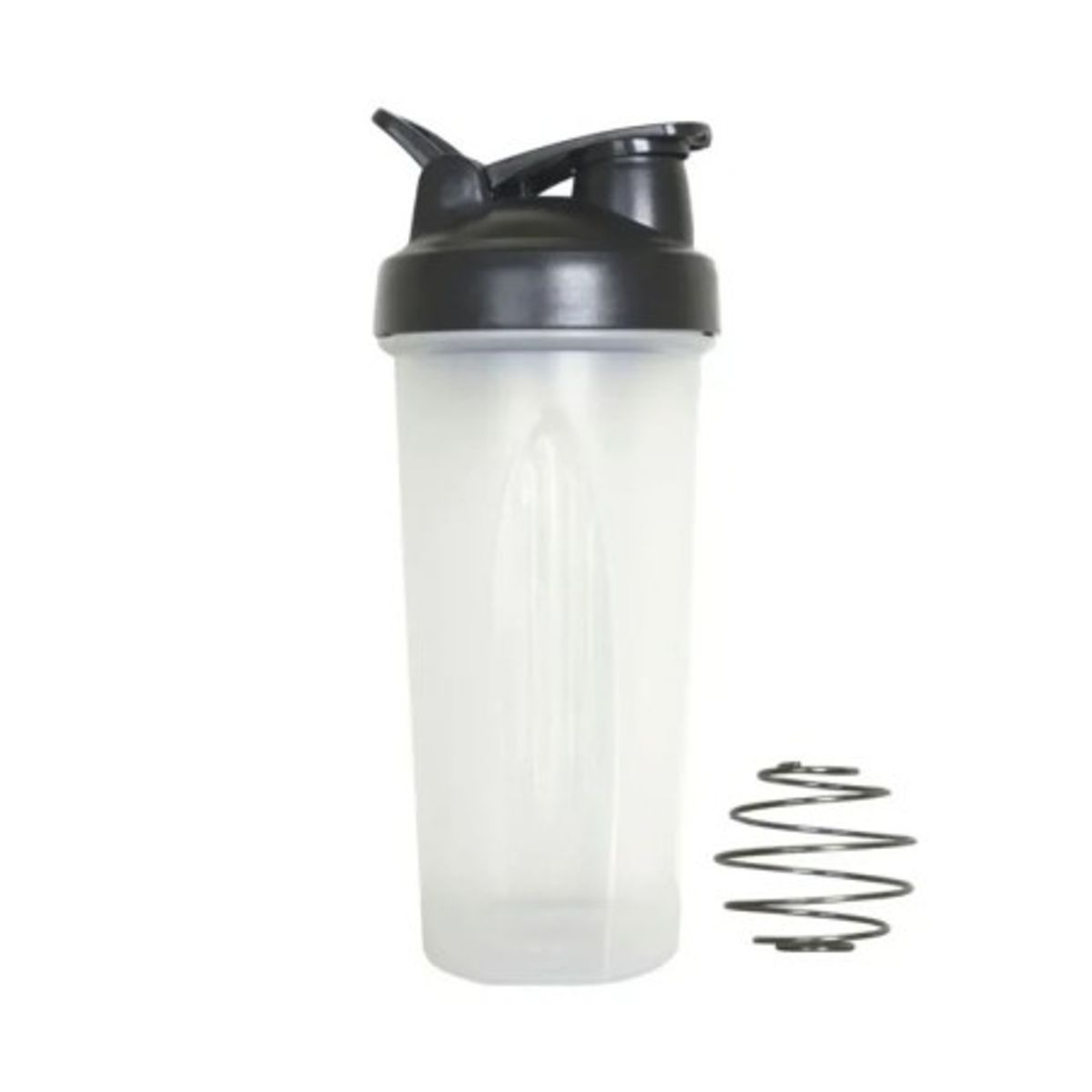 CITYSHOP - Vaso Deportivo Shaker Bikul 600 ml Transparente con Tapa Negra