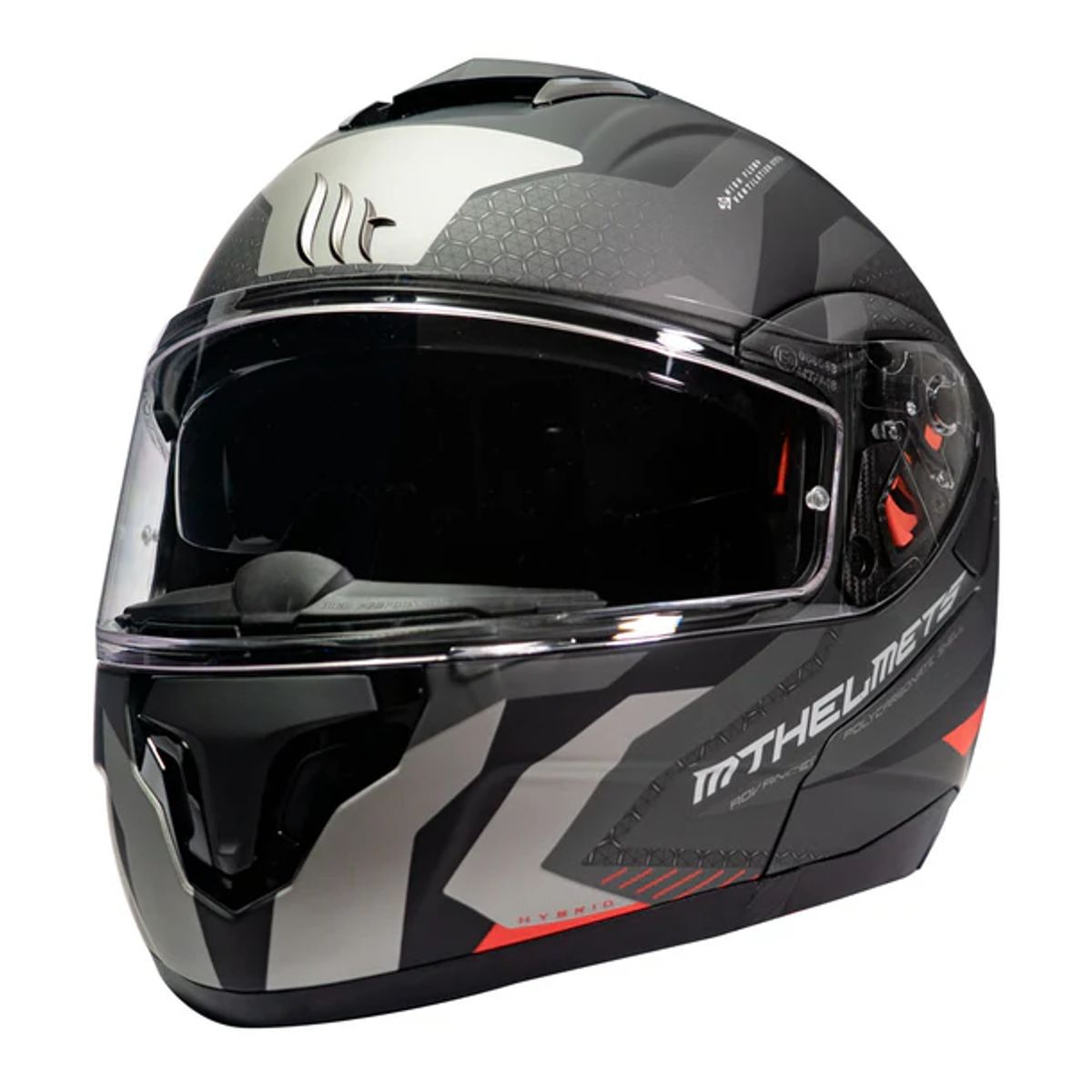 MT - Casco MT FU401 Atom SV Hibrido F5 Rojo Mate + Fogoff mt-v-16