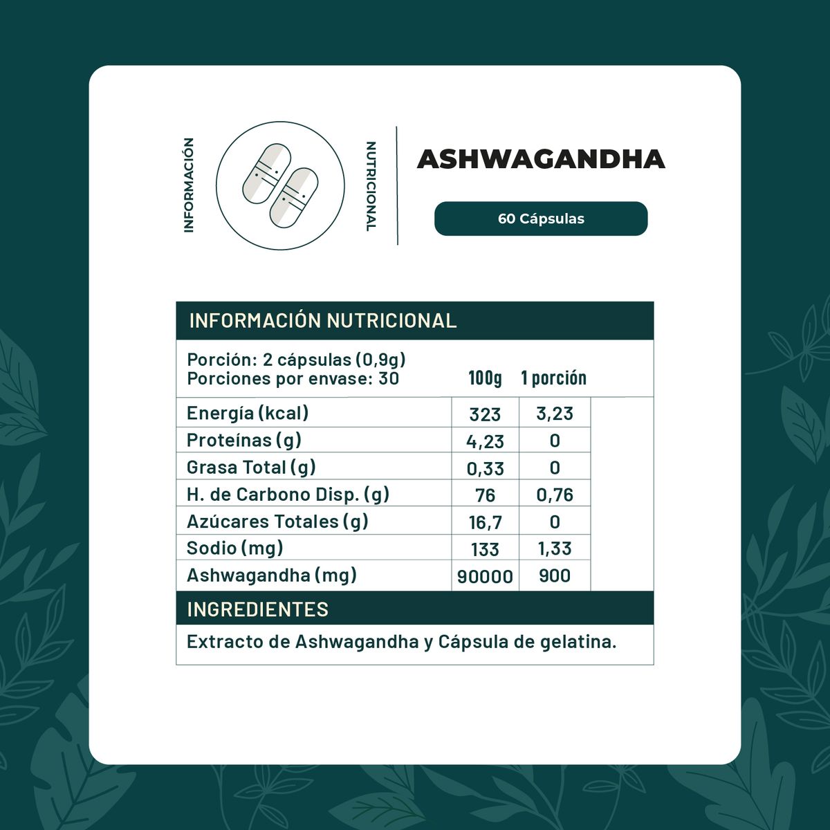 KARUNLIFE - Pack Ashwagandha + Melena De Leon - 120 Cápsulas Karun Life