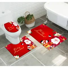 GENERICO - Alfombra De Baño Para Navidad 3 Piezas Hermosa