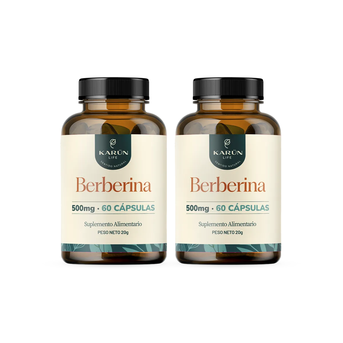 KARUNLIFE - Pack X2 Berberina 500 Mg - 120 Capsulas Karun Life