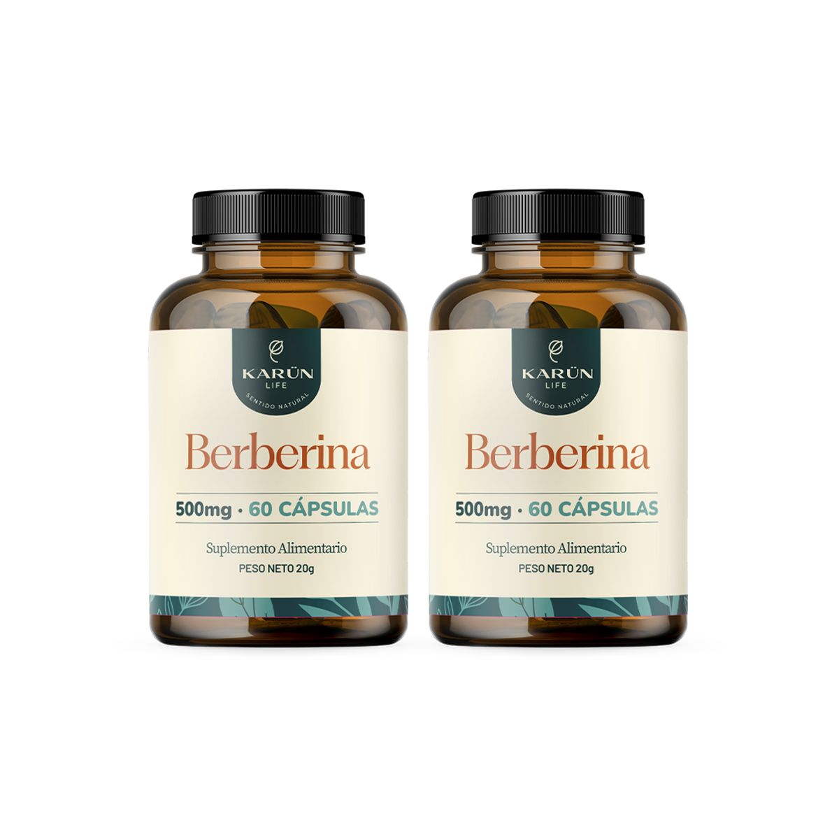 KARUNLIFE - Pack X2 Berberina 500 Mg - 120 Capsulas Karun Life