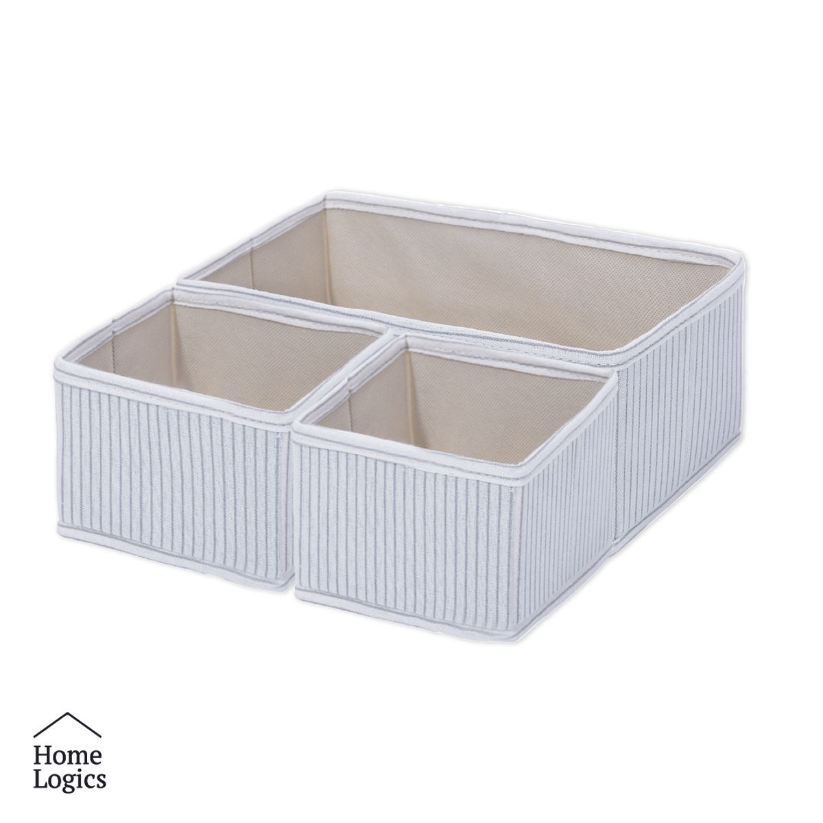 HOME LOGICS - Set de 3 Organizadores de Cajón Plegable Home Logics