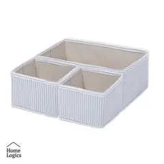 HOME LOGICS - Set de 3 Organizadores de Cajón Plegable