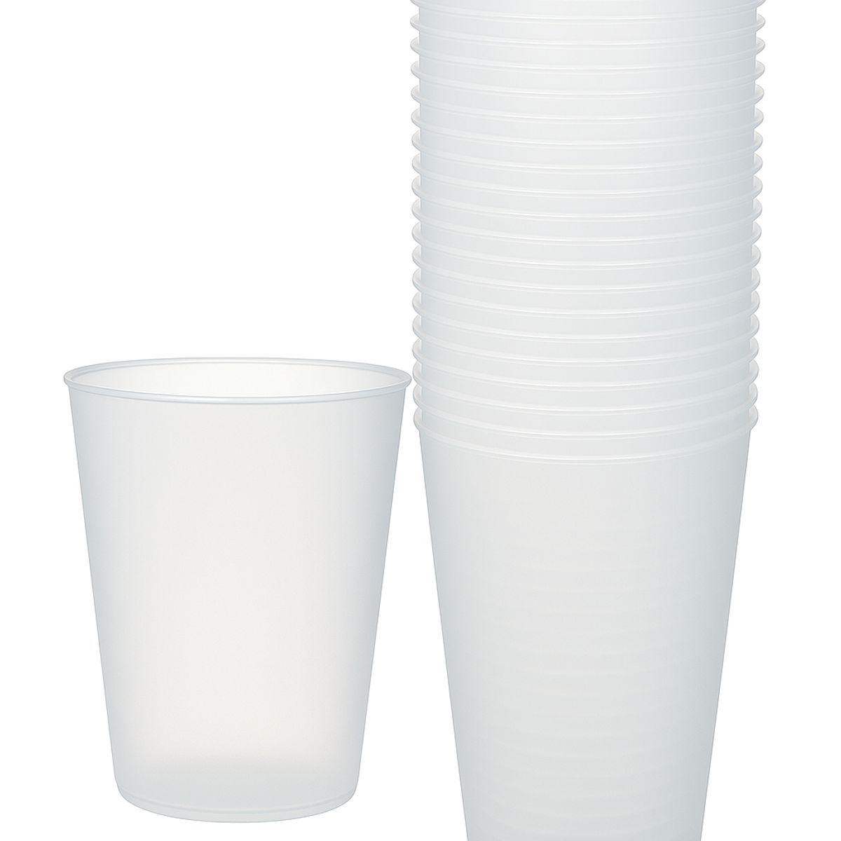 CITYSHOP - Pack 20 Vasos BIKUL 450 ml Plásticos Reutilizables resistentes para eventos
