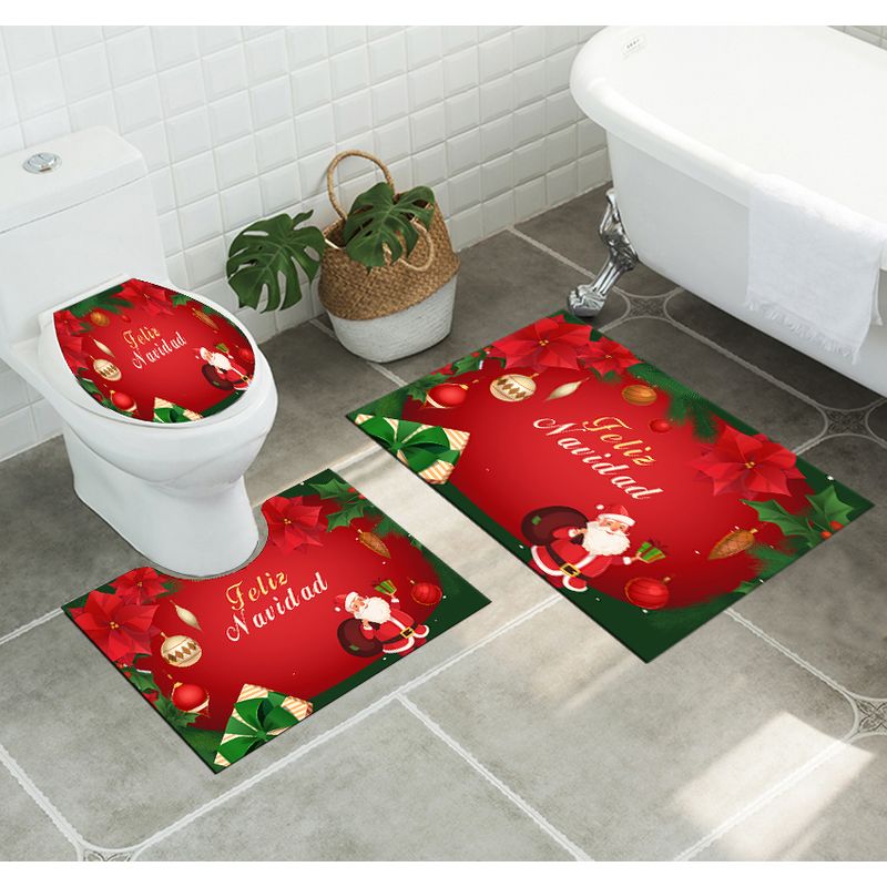 GENERICO - Alfombra De Baño Para Navidad 3 Piezas Hermosa