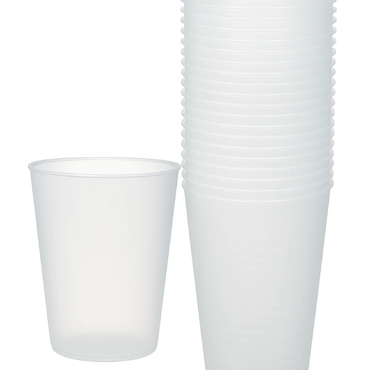 CITYSHOP - Pack 20 Vasos BIKUL 600 ml Plásticos Reutilizables resistentes para eventos