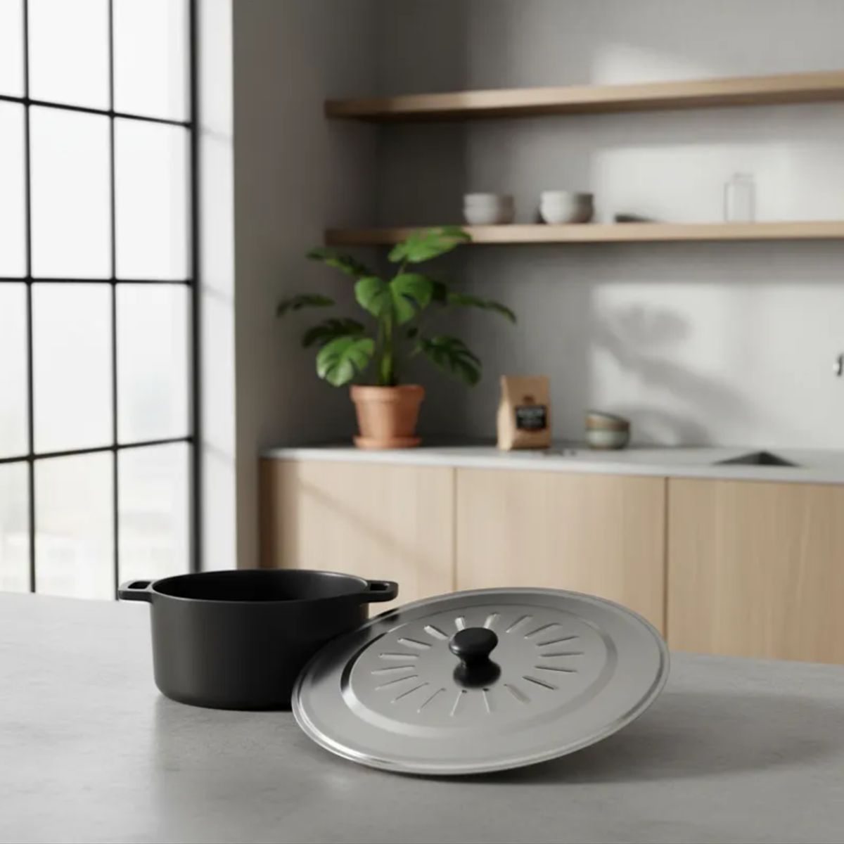 GENERICO - 2 Tapa para Olla de Aluminio 22cm