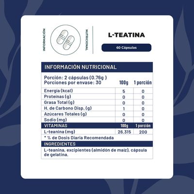 Imagen 2 del producto Pack X3 L- Teanina 200 Mg - 180 Capsulas Karun Life