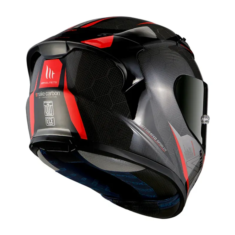 MT - Casco Para Moto MT Kre Snake Carbon Rojo Brillo
