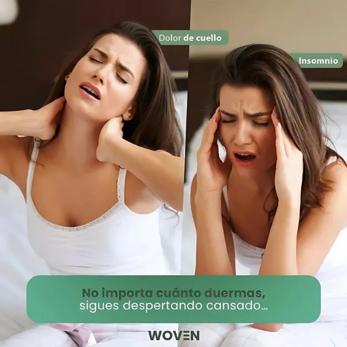 WOVEN - 2 Almohadas Ortopédicas Cervical Woven Espuma Viscoelástica