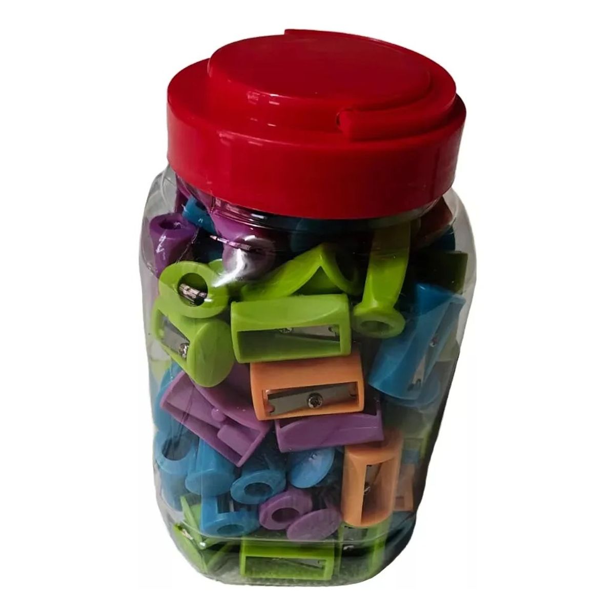 GENERICO - Pack de 100 Sacapuntas Manual Escolar Multicolor