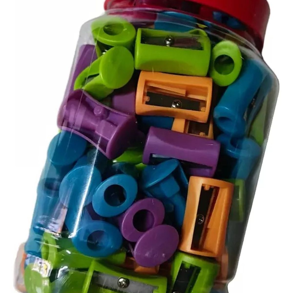 GENERICO - Pack de 100 Sacapuntas Manual Escolar Multicolor