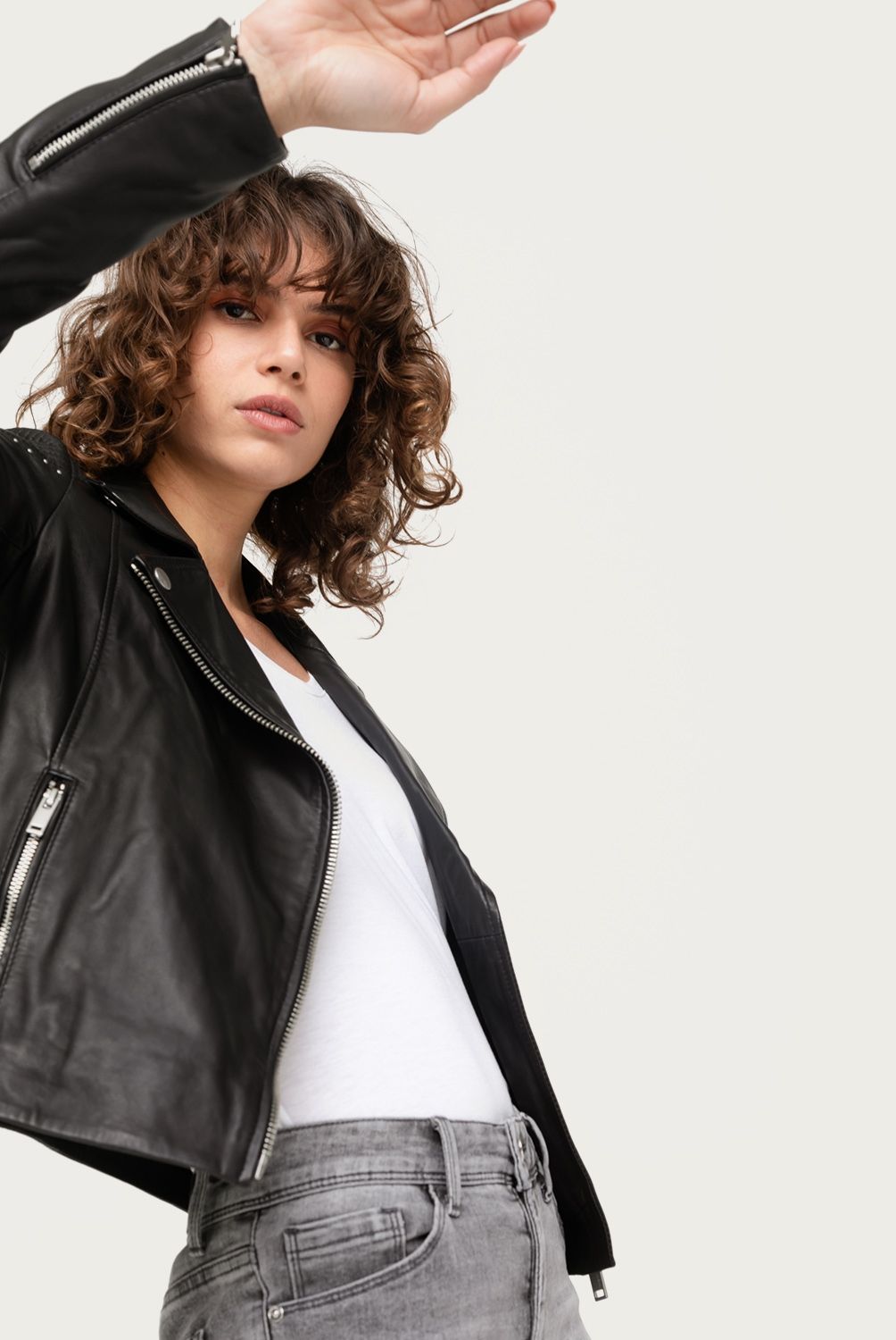 IKKS - Chaqueta Cuero Mujer