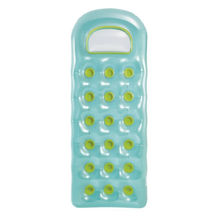 INTEX - Flotador Colchoneta Inflable INTEX 18-Pocket Azul