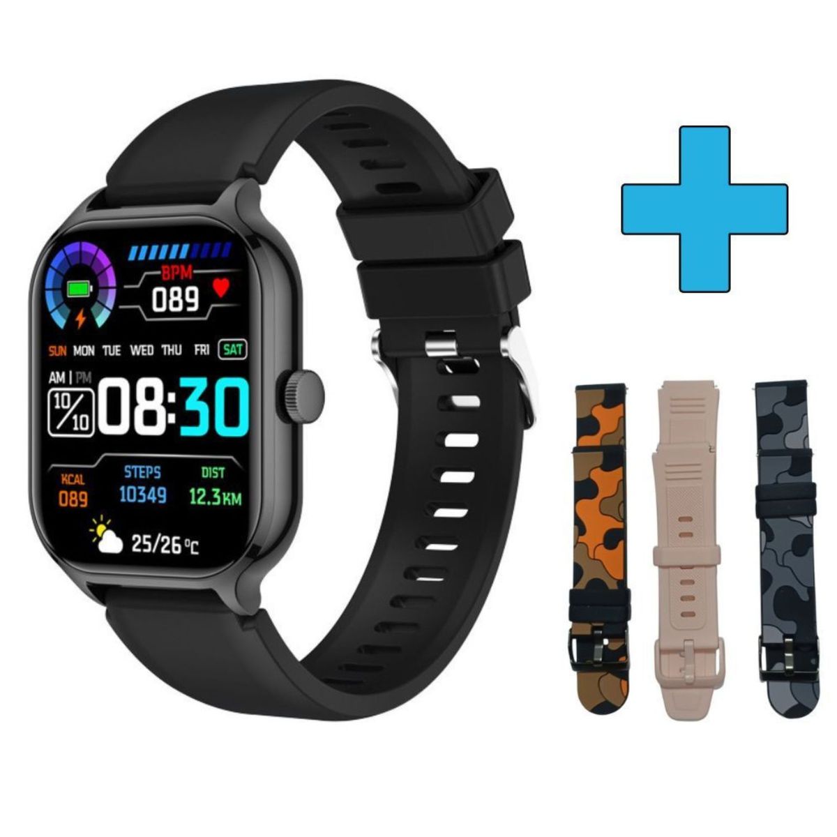 GENERICO - Reloj Smartwatch deportivo unisex + correa extra deportiva