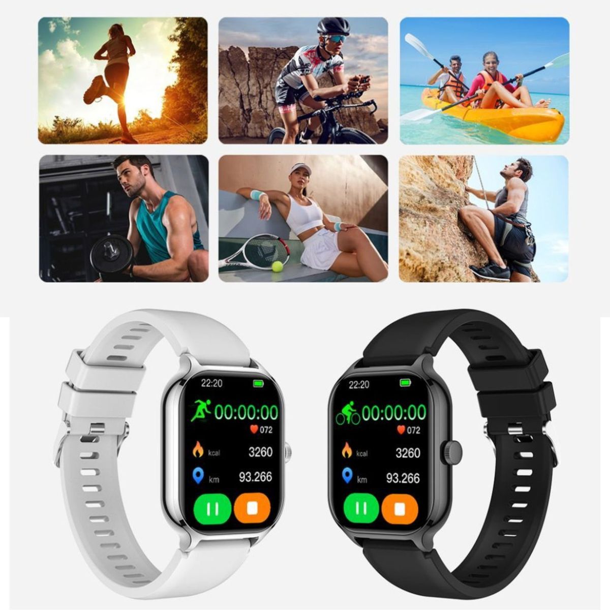 GENERICO - Reloj Smartwatch deportivo unisex + correa extra deportiva