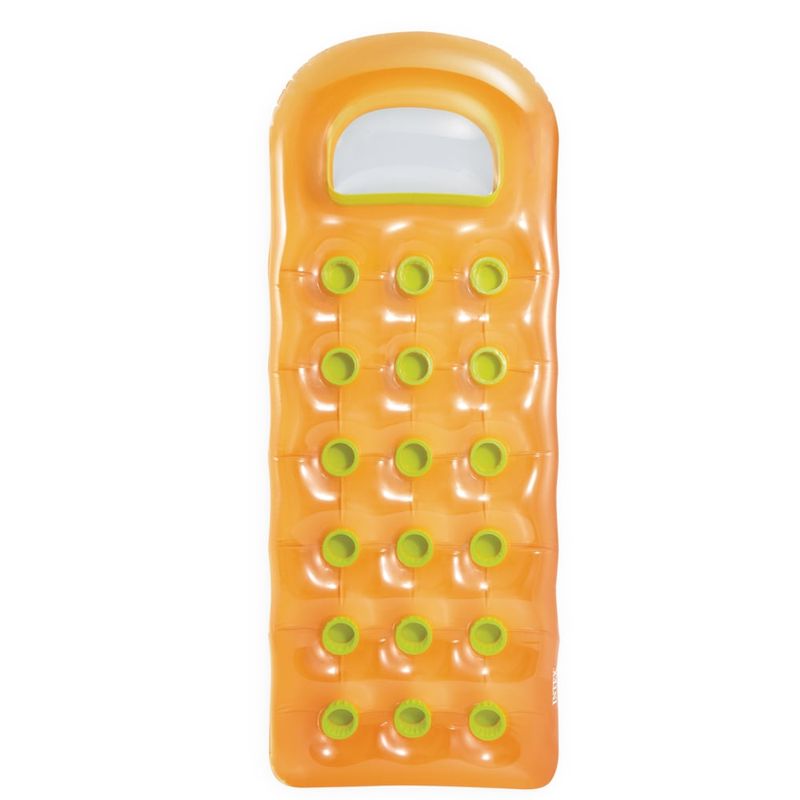 INTEX - Flotador Colchoneta Inflable INTEX 18-Pocket Naranja