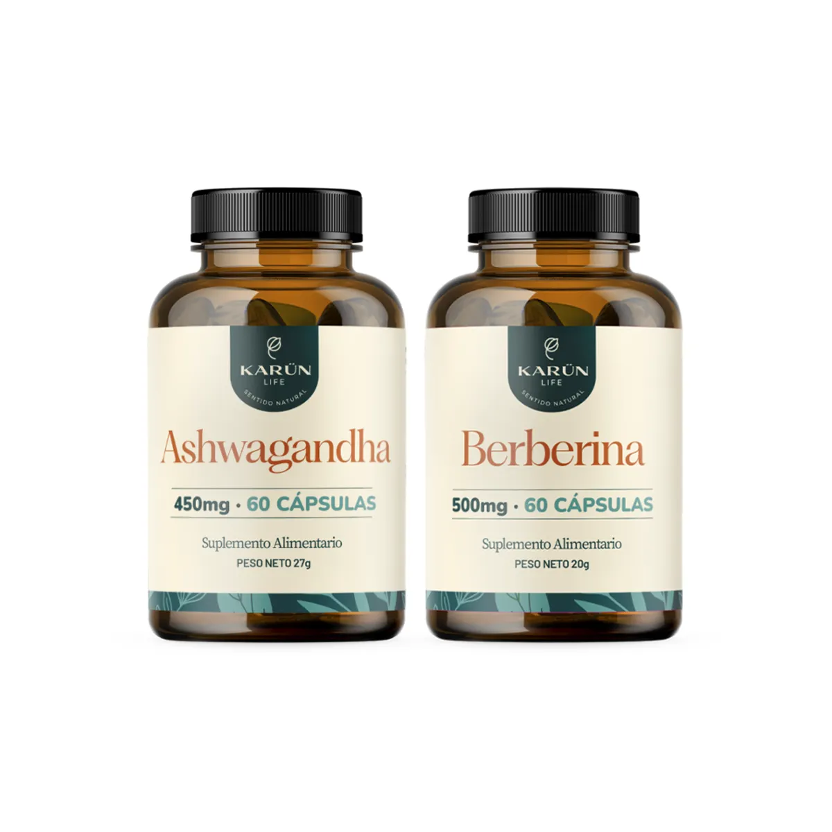 KARUNLIFE - Pack Ashwagandha + Berberina - 120 Cápsulas Karun Life