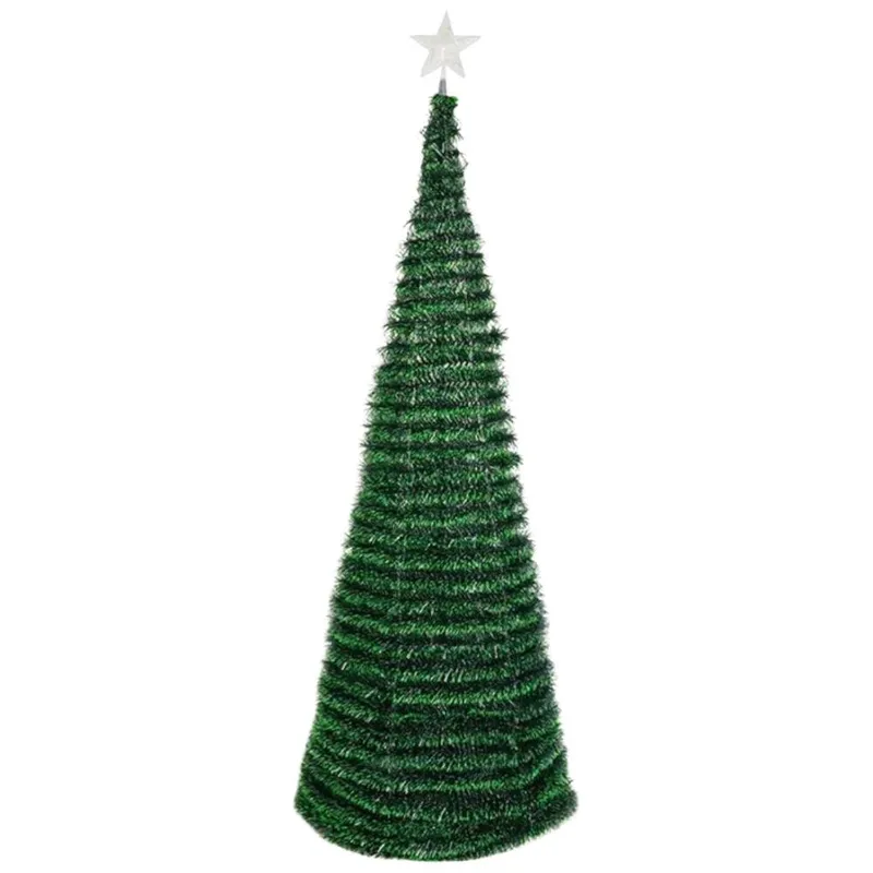 GENERICO - Árbol De Navidad Plegable Espiral Verde 150 Cm