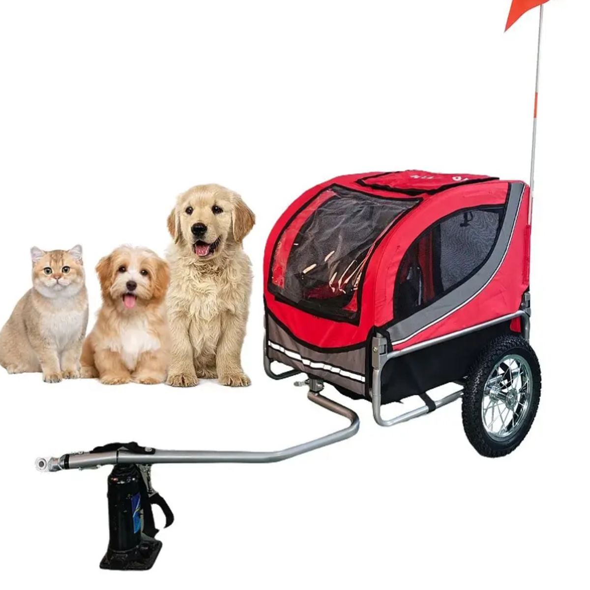 KIDSCOOL - CARRITO BABY TRAILER PARA PETS ROJO - DWTC4001-A