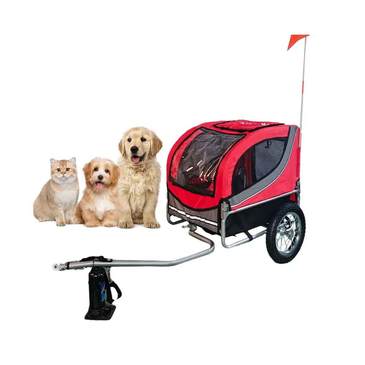 KIDSCOOL - CARRITO BABY TRAILER PARA PETS ROJO - DWTC4001-A