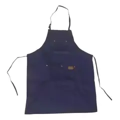 GENERICO - Pechera Delantal Barbería O Peluquería Jeans Liso Azul