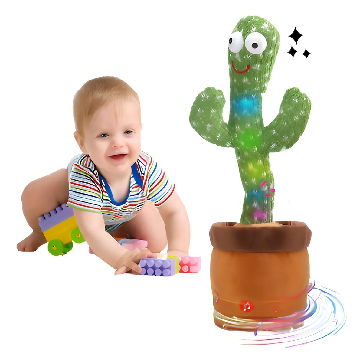 GENERICO - Cactus Bailarín Peluche Felpa Juguete Para Niños Recargable