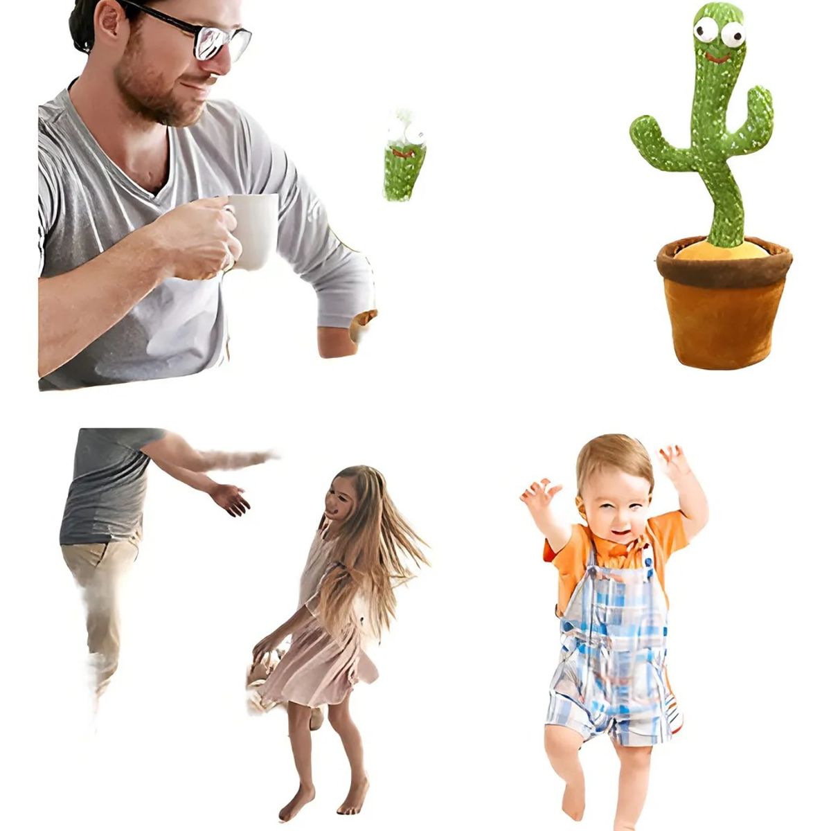 GENERICO - Cactus Bailarín Peluche Felpa Juguete Para Niños Recargable