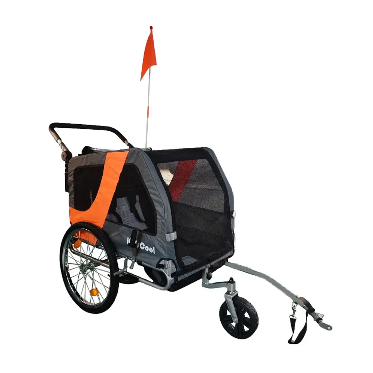 KIDSCOOL - Carrito Jogger Baby Trailer single Gris
