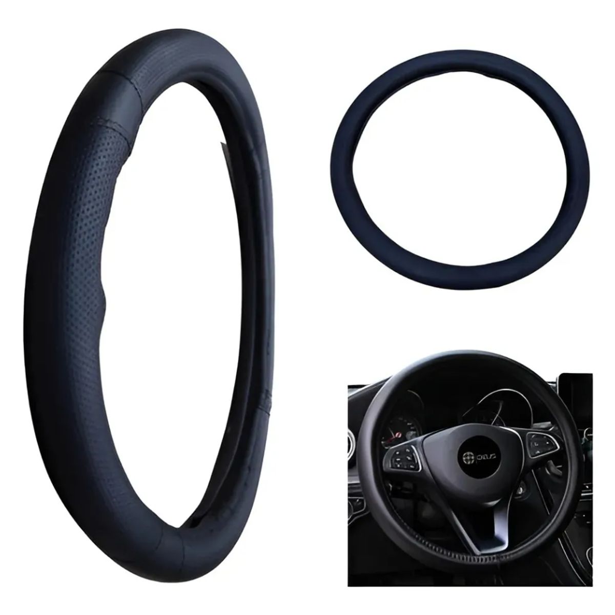 GENERICO - Cubre Volante de Auto Forro de Eco Cuero Sintético