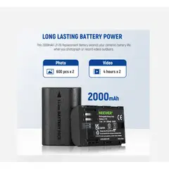 NEEWER - KIT 2 BATERÍAS + CARGADOR + ESTUCHE TARJETA LP-E6 MODELO DB-LPE6