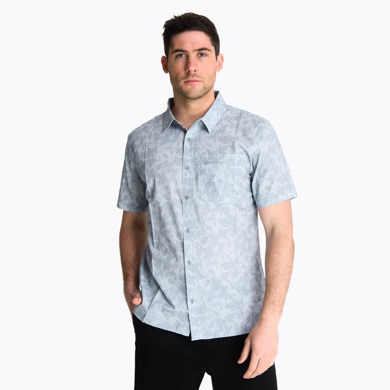 MERRELL - Camisa Manga Corta Hombre Bluff Gris Claro MERRELL