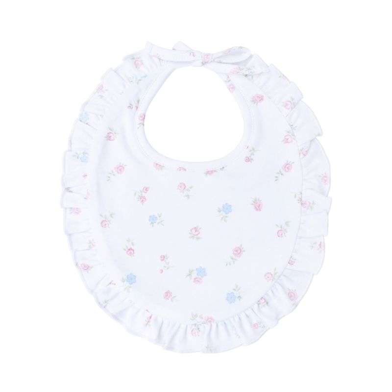WARMI - Babero con bobo flores azul y rosa