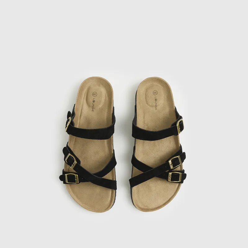 LOUNGE - Sandalias Cruzadas Suede
