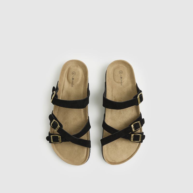 LOUNGE - Sandalias Cruzadas Suede
