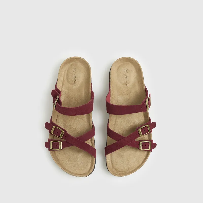 LOUNGE - Sandalias Cruzadas Suede