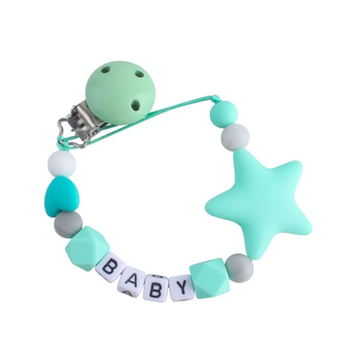 GENERICO - Porta Chupete Sujetador -madera Mordedor