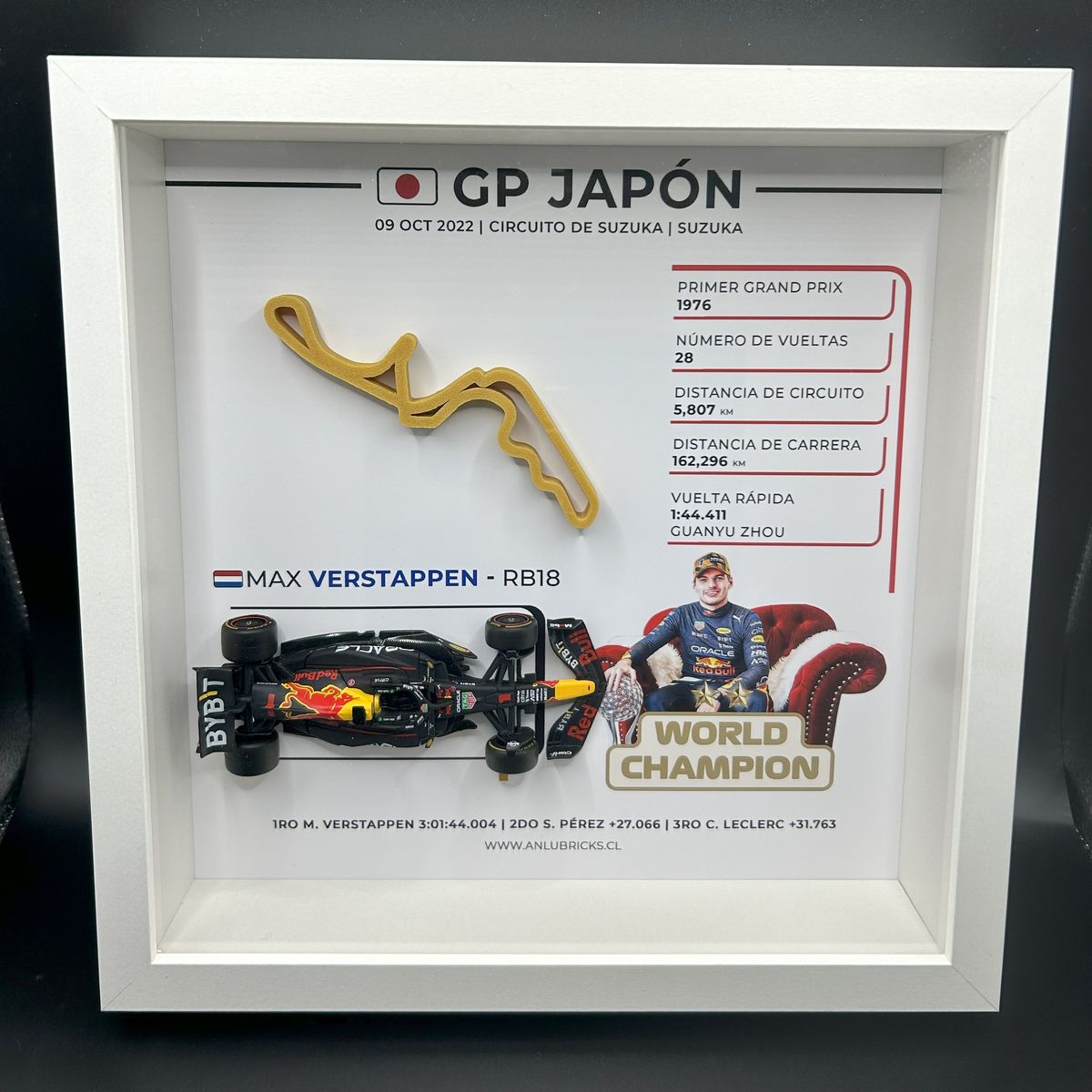 GENERICO - Cuadro Decorativo Formula 1 GP Japon 2022 Max Verstappen F1