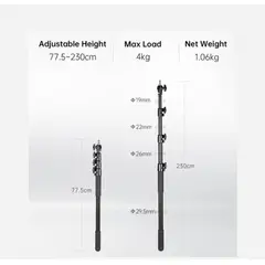 GENERICO - ATRIL STAND PORTATIL PARA ILUMINACIÓN JINBEI HD-230 230CM