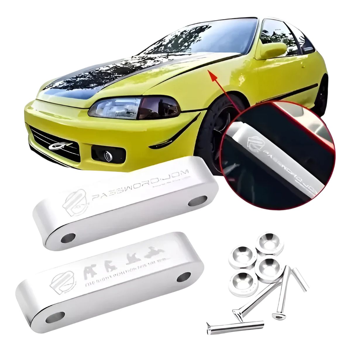 GENERICO - Levanta Elevadores Espaciadores De Capo Jdm Tuning