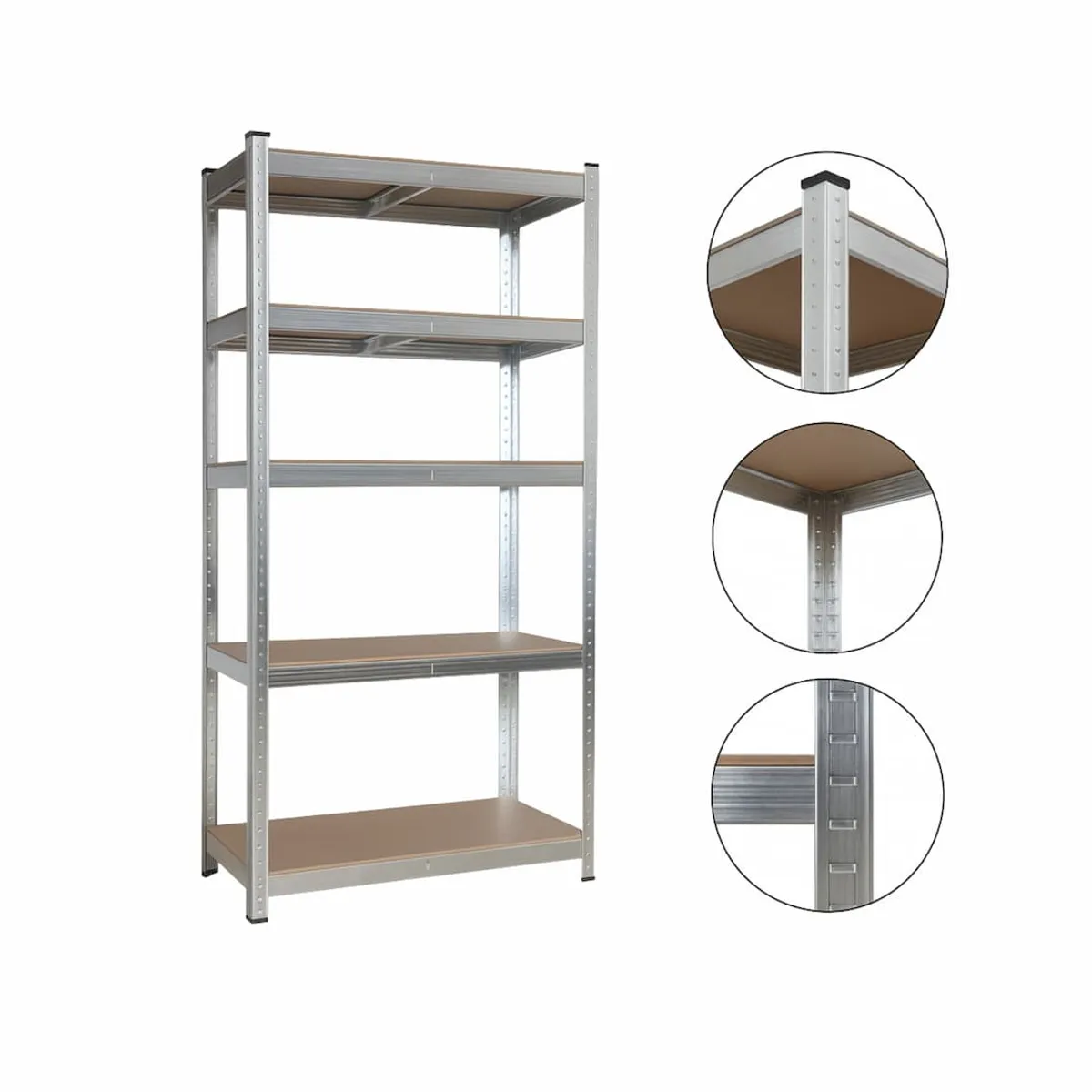 GENERICO - Repisa Estante Metálico 180x90x40 cm Galvanizado