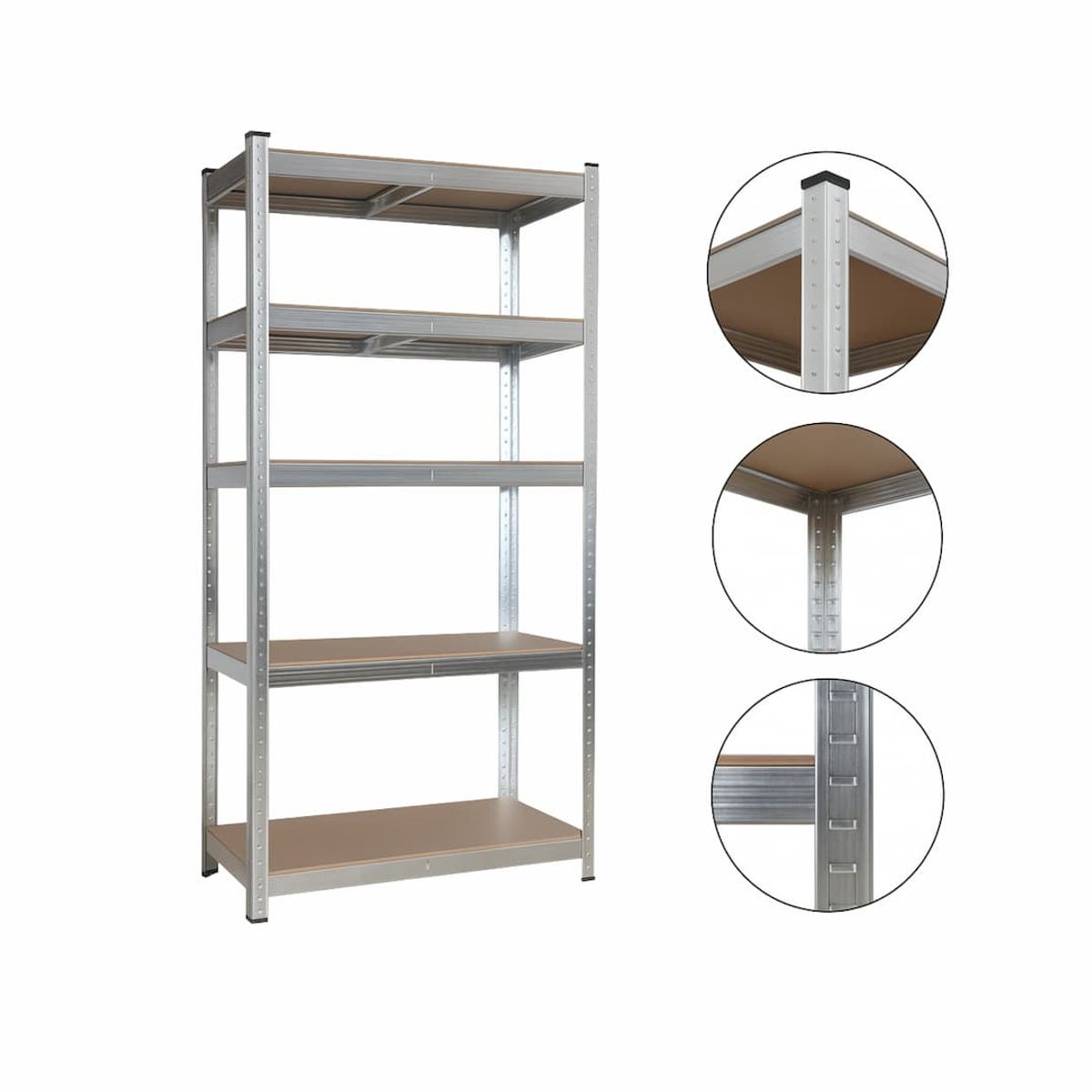 GENERICO - Repisa Estante Metálico 180x90x40 cm Galvanizado