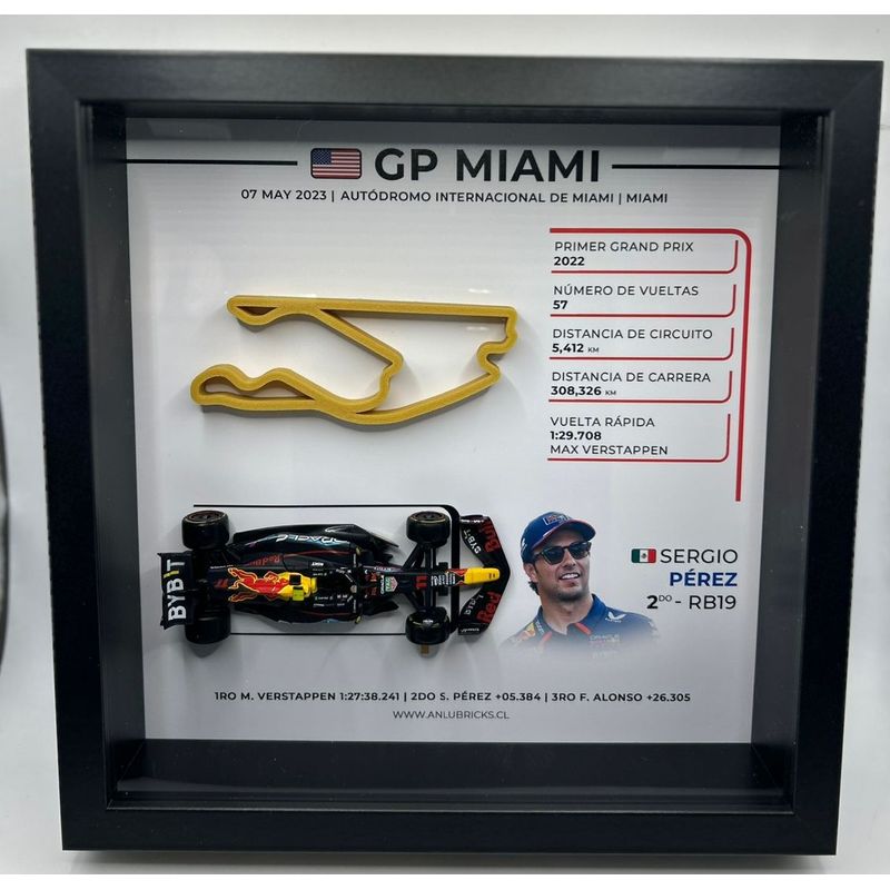 GENERICO - cuadro decorativo Formula 1 GP Miami 2023 Checo Perez