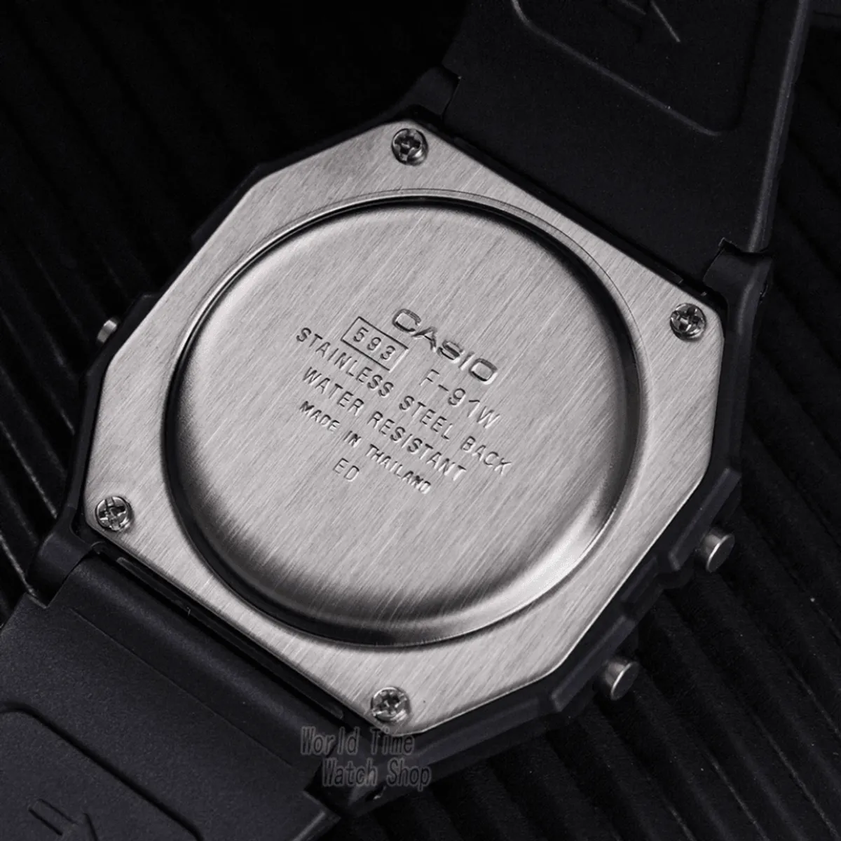 CASIO - RELOJ CASIO F-91W-1DG UNISEX VINTAGE NEGRO